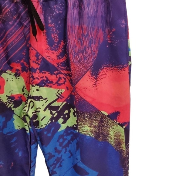 Retro 80's Inspired Paint Splat Colorful Joggers Women's Plus Size 2XL Retro - Picture 5 of 9